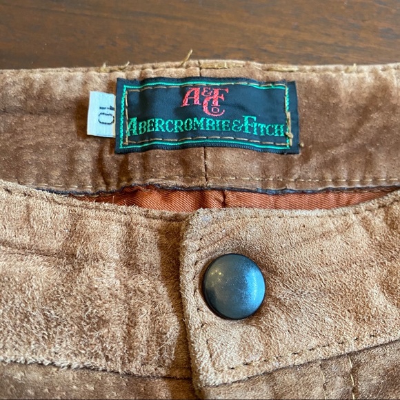 Abercrombie & Fitch Leather Pants Brown Size 10 - Picture 7 of 11